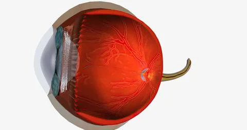 Higher than normal intraocular pressure in the absence of ocular hypertensi.. Stock Illustration