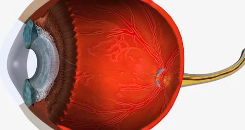 Higher than normal intraocular pressure in the absence of ocular hypertensi.. Stock Illustration