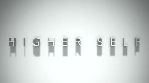 Higher Self 3D title animation with shadows on a white background Video stock 296623429