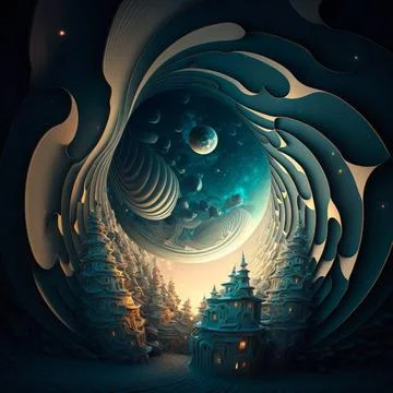 Higher than Sky Stock Illustration