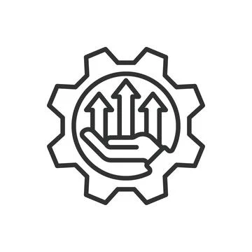 Higher support, icon in line design. Higher supports, customer support Stock Illustration