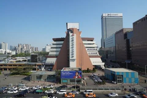 Higher view Express Bus Terminal station in Seoul Stock Photos
