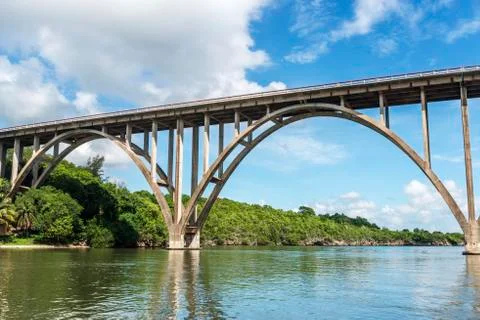 The highest bridge of Cuba Foto stock