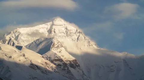 The highest mount of the world, Mt.Everest, Tibet, China Stock Footage 32820265