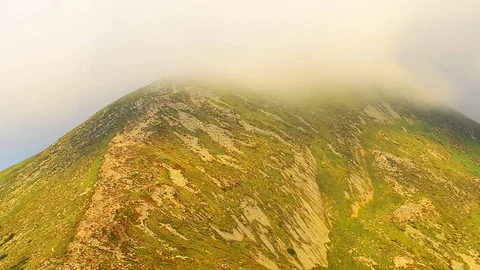 Highest mountain peak covered clouds. Stock Footage 81176457