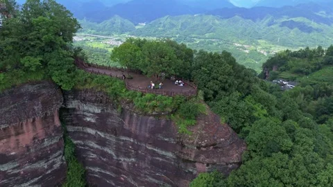 The highest peak observation deck and Qiyun Mountain Scenic Area Stock-Footage 347464143