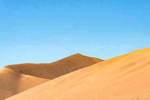 Highest point (peak) of the Big Daddy dune at Sossusvlei Stock Photos
