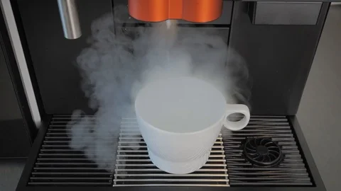 Highest quality coffee latte made with a professional coffee machine Stock Footage 107785328