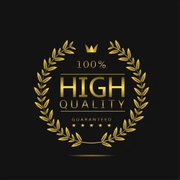 Highest quality label Stock Illustration