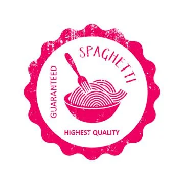 Highest quality spaghetti rubber stamp Stock-Illustration