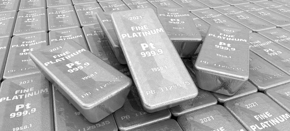 The highest standard platinum bars Stock Illustration