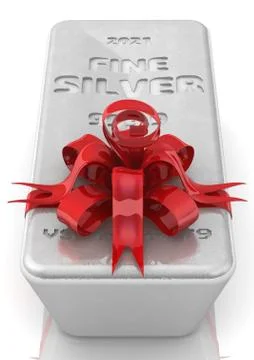 The highest standard silver bar as a gift Illustration