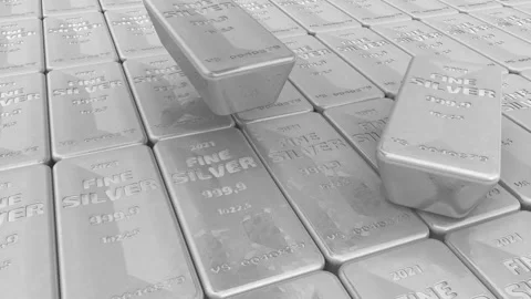 The highest standard silver bars Stock Footage 144401018