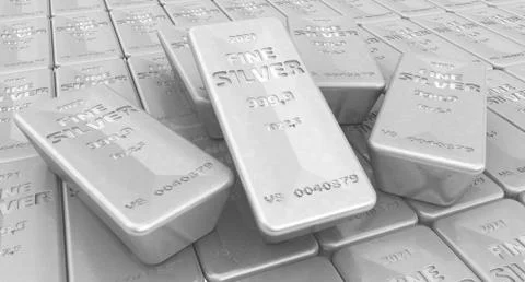 The highest standard silver bars Stock-Illustration