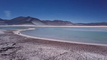 Highland blue lagoon Stock Footage 86138044