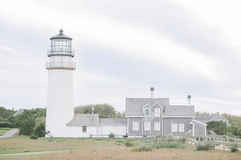 Highland light, a historic lighthouse, under a subtle sky Stock Photos