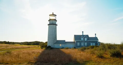 Highland Light Lighthouse Stock Footage 123854928