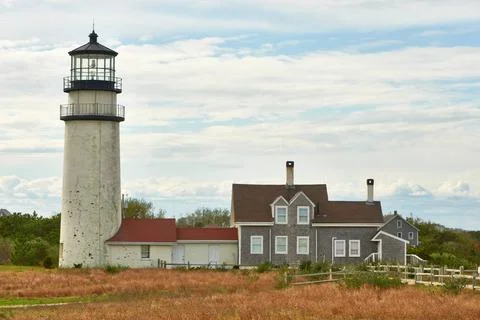 Highland Lighthouse at Cape Cod Highland Lighthouse, oldest and tallest on... Stock Photos