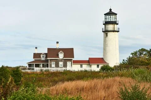 Highland Lighthouse at Cape Cod Highland Lighthouse, oldest and tallest on... Stock Photos