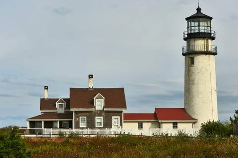 Highland Lighthouse at Cape Cod Highland Lighthouse, oldest and tallest on... Stock Photos