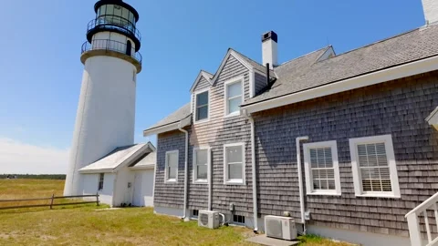 Highland Lighthouse. Cape Cod Light.  North Truro Massachusetts, USA 2024 Stock Footage 279107308