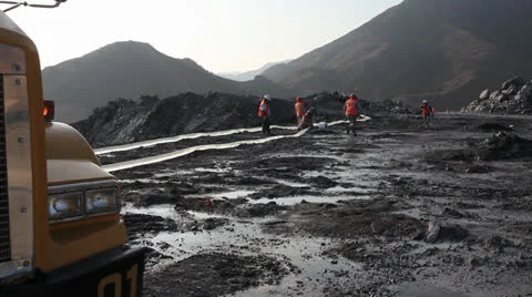 Highland mining exploration Stock-Footage 22498287