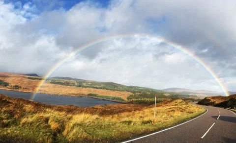 Highland Rainbow Foto stock