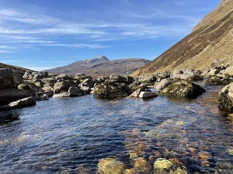 Highland stream Stock Photos