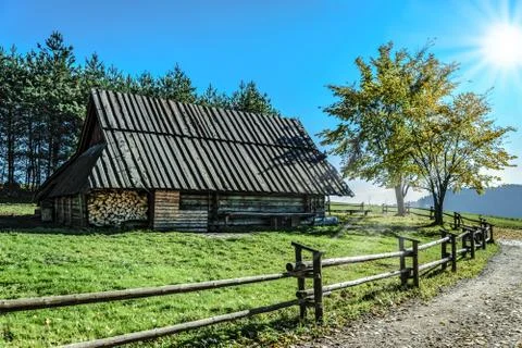 Highlander mountain hut Stock Photos