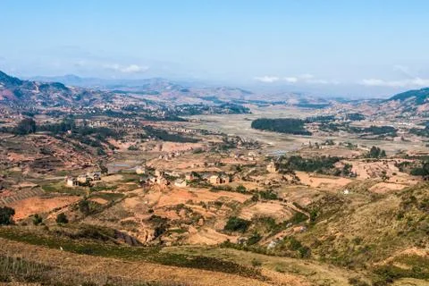 Highlands of madagascar Stock Photos