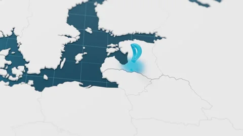 Highlight with blue of Latvia 3d map with pointer pin surrounded with other Stock Footage 301517756
