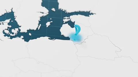Highlight with blue of Lithuania 3d map with pointer pin surrounded with other Stock Footage 301517627