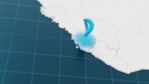 Highlight with blue of Sierra Leone 3d map with pointer pin surrounded with Stock Footage 308654828
