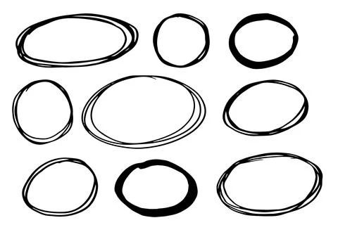 Highlight circle frame cadre, edge grunge border, mark check or text box Stock Illustration