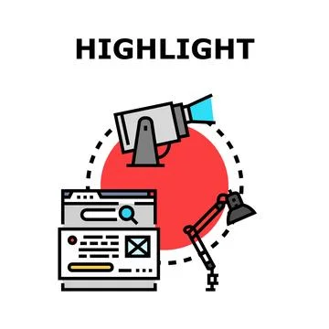 Highlight concept with web search and light Stock Illustration