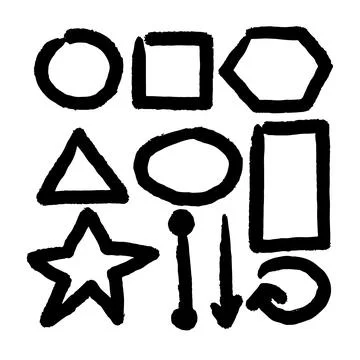 Highlight marker different frames. Hand drawn scribble doodle underscore coll 库存插图