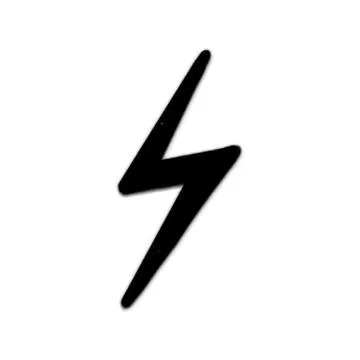 Highlight marker electric lightning bolt. Vector illustration isolated on whi Stock Illustration