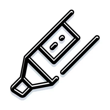Highlight marker flat icon for office supplies Stock Illustration