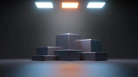 Highlight the top three positions 3D Illustration Ilustración de archivo