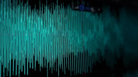 Highlighted Audio Waveforms Displayed on a Digital Studio Editing Interface. Stock Footage 315447886