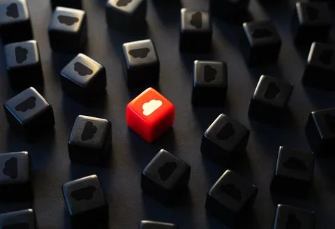 Highlighted cloud computing. Cloud calculations and data storage. Access, c.. Foto stock