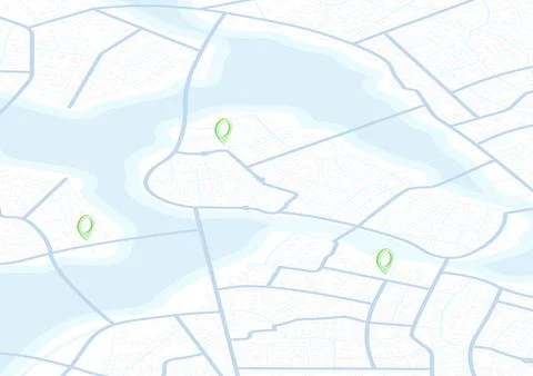 Highlighted featuring points of interest. Isometric abstract navigation plan on Stock Illustration