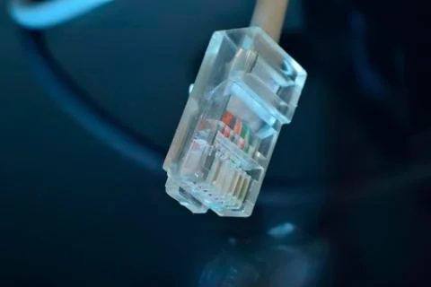 Highlighted internet cable Stock Photos