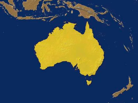 Highlighted map of australia 스톡 일러스트