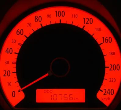 Highlighted speedometer Stock Photos