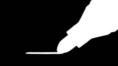 Highlighter draws a red line on the white background, alpha channel Video stock 46038807