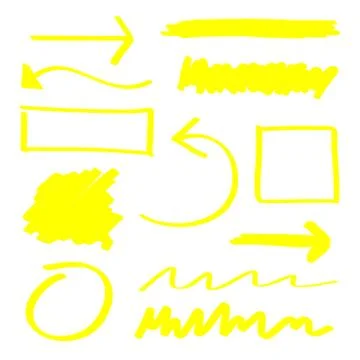 Highlighter elements Stock Illustration