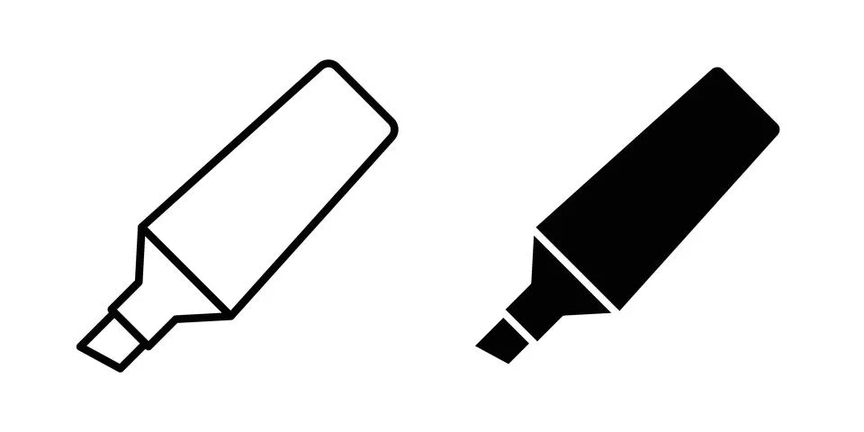 Highlighter icon concept. best for web design Stock Illustration
