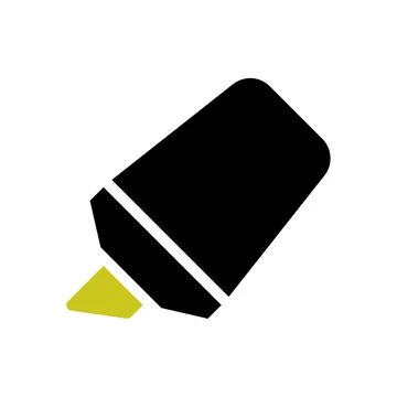 Highlighter icon.  Concept of highlighting, marking, and note taking. Illustrazione stock