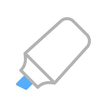 Highlighter icon. Concept of highlighting, marking, and note taking. 库存插图